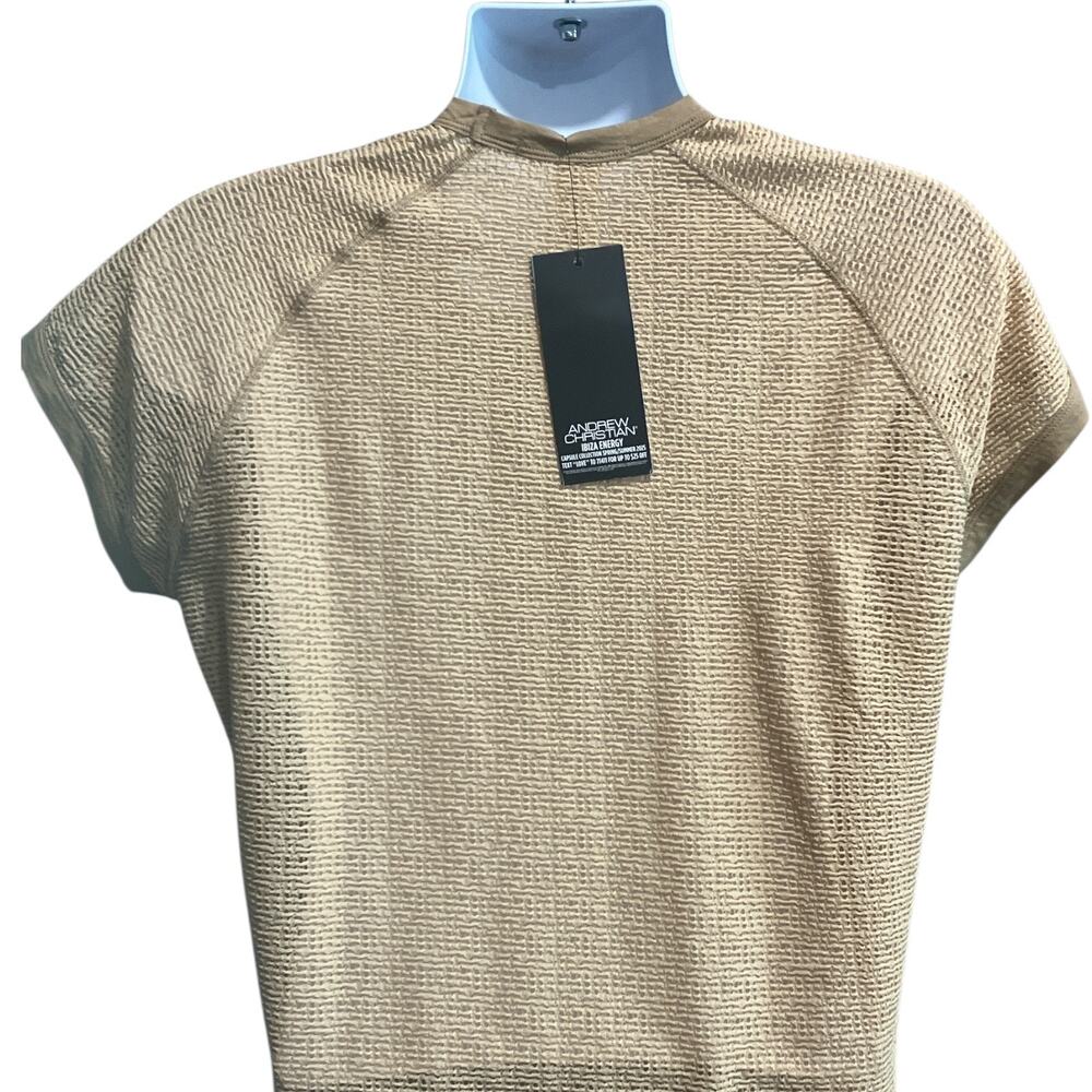 Andrew Christian Ibiza Energy Capsule Collection Tee Tan Medium - Picture 13 of 14